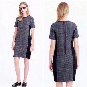 J. Crew Mixed Houndstooth Wool Dress